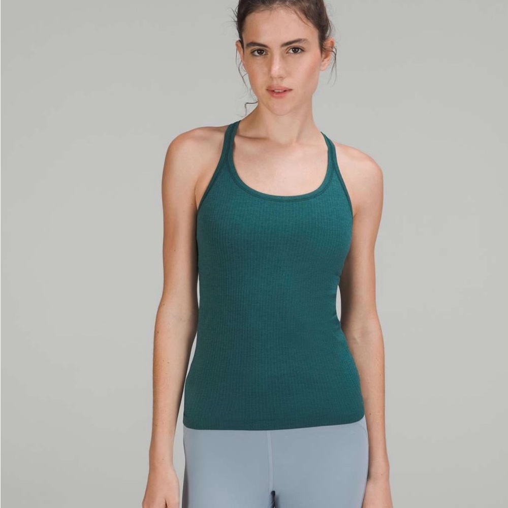 Lululemon Ebb to Street Tank Top - Green Jasper